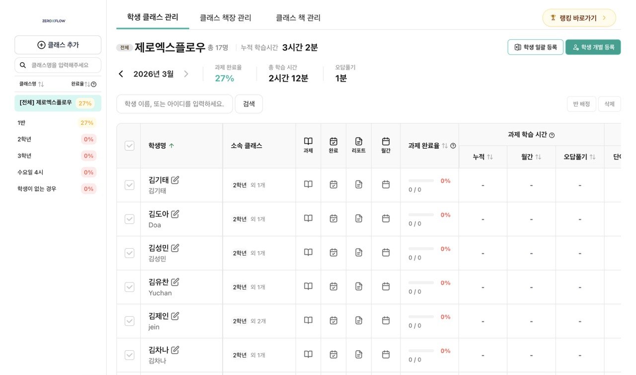 클래스 관리